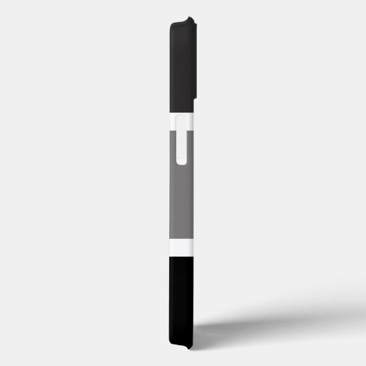 Personalisierte, graue und weiße Streifen Case-Mate iPhone Hülle (Rückseite / Rechts)