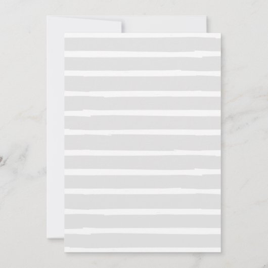 Personalisierte graue Vorhänge Einladung (Rückseite)