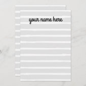 Personalisierte graue Vorhänge Einladung (Vorne/Hinten)