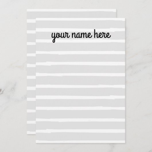 Personalisierte graue Vorhänge Einladung (Vorne/Hinten)