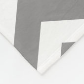 Personalisierte graue Zickzack rosa Fleecedecke (Ecke)