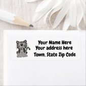 Personalisierte Graukatzen-Rücksendeadressen-Aufkl (Insitu)