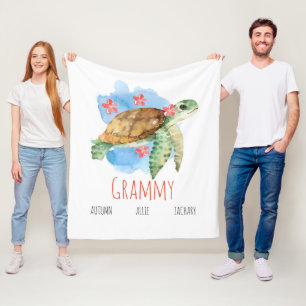 Personalisierte Grauschildkrötenleder von Großkind Fleecedecke