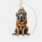 Personalisierte Great Dane Dog Art Keramik Ornament (Links)