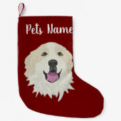 Personalisierte Great Pyrenäen-Badger-Markierung Kleiner Weihnachtsstrumpf (Vorderseite)