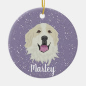 Personalisierte Great Pyrenäen Badger Markierungen Keramik Ornament (Vorne)