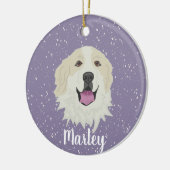 Personalisierte Great Pyrenäen Badger Markierungen Keramik Ornament (Links)