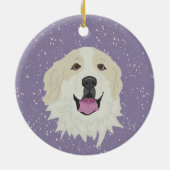 Personalisierte Great Pyrenäen Badger Markierungen Keramik Ornament (Hinten)