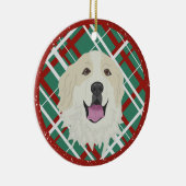 Personalisierte Great Pyrenäen Badger Markierungen Keramik Ornament (Rechts)