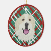 Personalisierte Great Pyrenäen Badger Markierungen Keramik Ornament (Links)