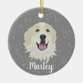 Personalisierte Great Pyrenäen Badger Markierungen Keramik Ornament (Vorne)