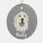 Personalisierte Great Pyrenäen Badger Markierungen Keramik Ornament (Links)