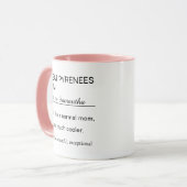 Personalisierte Great Pyrenees Mutter Definition Tasse (Vorderseite Links)