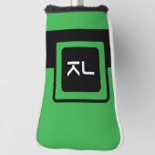 Personalisierte Green Black Golf Head Putter Abdec Headcover (Rotieren 90)