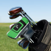 Personalisierte Green Black Golf Head Putter Abdec Headcover (In Situ)