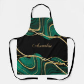 Personalisierte Green Gold Agate Schürze (Vorderseite)