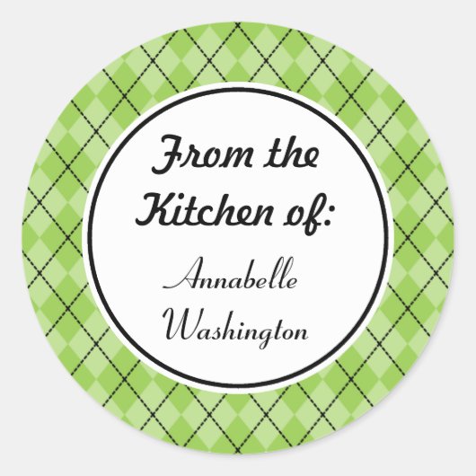 Personalisierte Green Kitchen Stickers (Vorderseite)