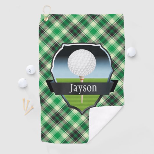 Personalisierte Green Paid Golfhandtuch (Insitu)