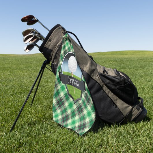 Personalisierte Green Paid Golfhandtuch (Gras)