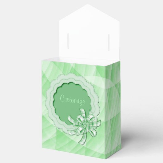 Personalisierte Green Scallop Frame Fevor Box Geschenkschachtel (Geöffnet)