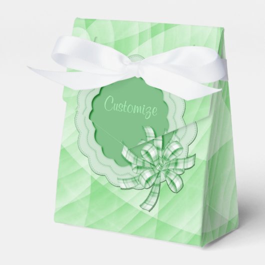 Personalisierte Green Scallop Frame Fevor Box Geschenkschachtel (Vorderseite)
