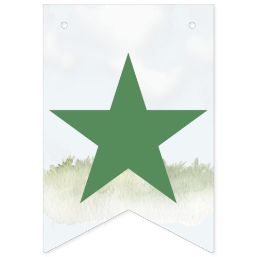 Personalisierte Green Tracer Theme Bunting Flags Wimpelkette (Erste Fahne)