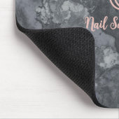 Personalisierte Grey Marbel Nail Studio Branding Mousepad (Ecke)