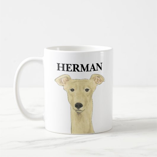 Personalisierte Greyhound Dog Getränke Coaster Kaffeetasse (Links)