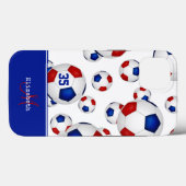 personalisierte griechisch-blaue Fußballbälle Case-Mate iPhone Hülle (Rückseite (Horizontal))