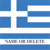 Personalisierte griechische Flagge Aufkleber (Vorderseite)