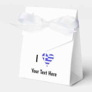 Personalisierte Griechische Flagge Herz Liebe Geschenkschachtel