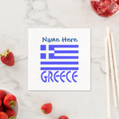Personalisierte griechische Flagge Name Papier Serviette (Beispiel)