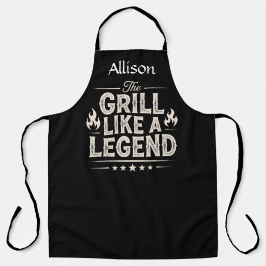 Personalisierte Grill-Legende-BBQ-Schürze Schürze (Vorderseite)