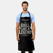 Personalisierte Grill-Legende-BBQ-Schürze Schürze (Getragen)