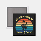 Personalisierte GRILLEN - Abkühlen und Grillen Magnet (Vorderseite/Rückseite)
