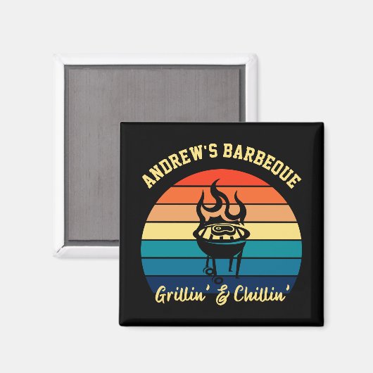 Personalisierte GRILLEN - Abkühlen und Grillen Magnet (Vorderseite/Rückseite)