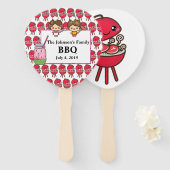 Personalisierte GRILLEN der Familie Fächer (Vorne und Hinten)