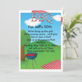 Personalisierte GRILLEN Einladung (Stehend Vorderseite)