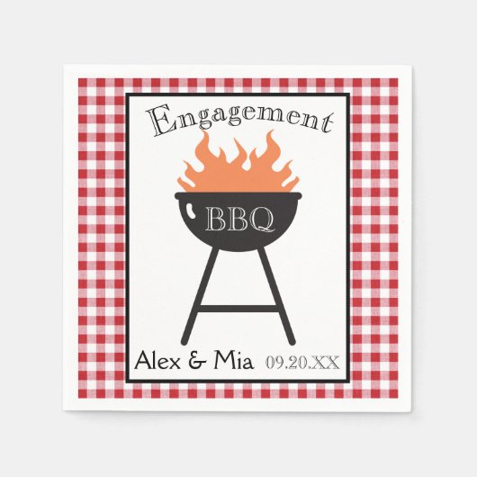 Personalisierte GRILLEN Paper Napkin Serviette (Vorderseite)