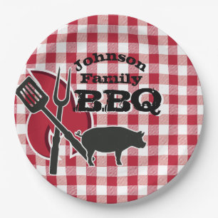 Personalisierte GRILLEN Picnic Disposable Teller