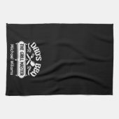 Personalisierte GRILLEN Vater aus Schwarz und Weiß Geschirrtuch (Horizontal)