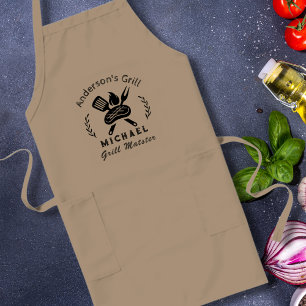 Personalisierte Grillmeister-Kochschürze mit Utens Lange Schürze