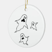 Personalisierte grimmige Halloween-Geister Tree Or Keramik Ornament (Links)