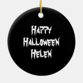 Personalisierte grimmige Halloween-Geister Tree Or Keramik Ornament (Hinten)