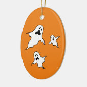 Personalisierte grimmige Halloween-Geister Tree Or Keramik Ornament (Links)