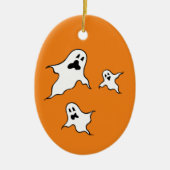 Personalisierte grimmige Halloween-Geister Tree Or Keramik Ornament (Vorne)