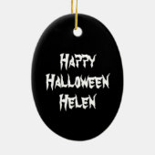 Personalisierte grimmige Halloween-Geister Tree Or Keramik Ornament (Hinten)