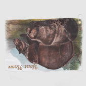 Personalisierte Grizzlybären-Geschenke Golfhandtuch (Horizontal)