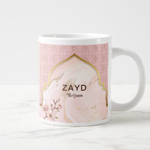 Personalisierte Groom Coffee Tasse - Blush & Gold