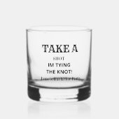 Personalisierte Grooms Bachelor Party Whiskyglas (Vorderseite)